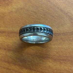 Tiffany & Co. Paloma Picasso Stainless Steel and Titanium Caliper Ring